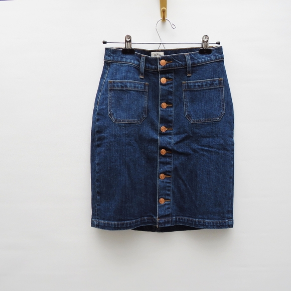 J. Crew Dresses & Skirts - J. Crew Re-Imagined Button Front Denim Jean Skirt